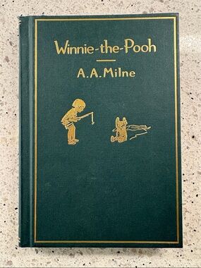 Winnie-the-Pooh Hardcover Book by A.A. Milne - Dark Green with Gold Foil